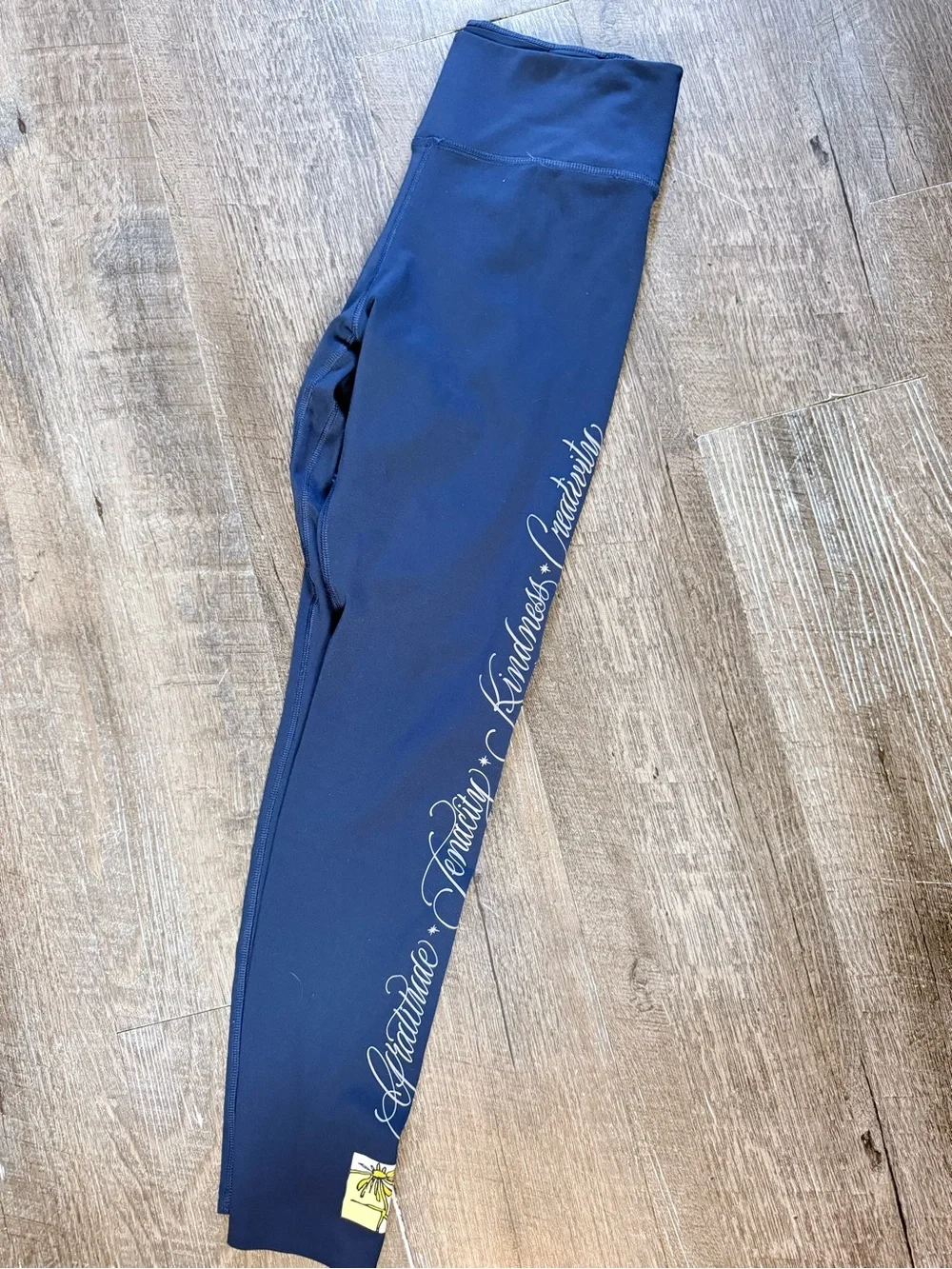 Nike Navy Leggings with White Script Accent
